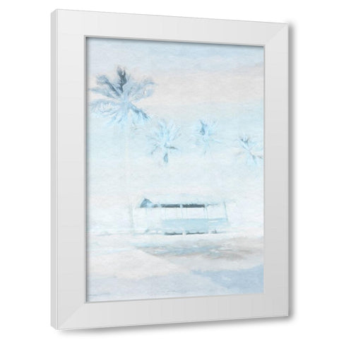 Blue Coastal II White Modern Wood Framed Art Print by Fay, Mela