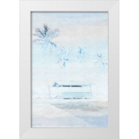Blue Coastal II White Modern Wood Framed Art Print by Fay, Mela