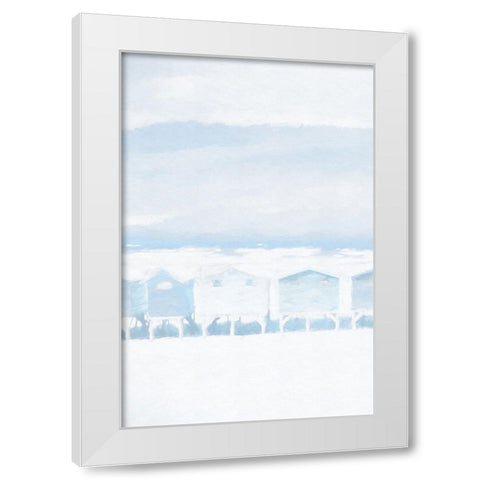 Coastal Shacks I White Modern Wood Framed Art Print by Fay, Mela