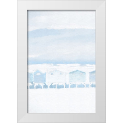 Coastal Shacks I White Modern Wood Framed Art Print by Fay, Mela