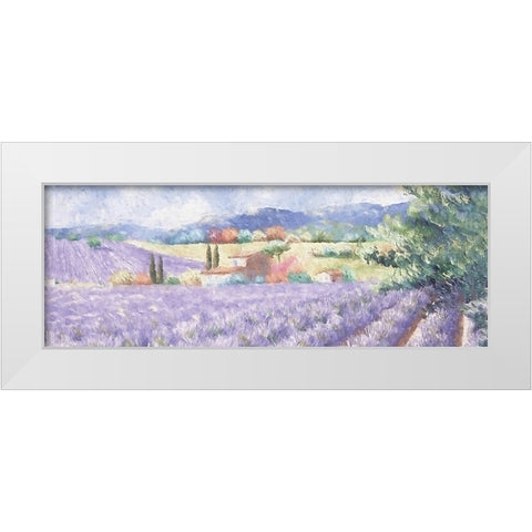 Tuscan Overlook White Modern Wood Framed Art Print by Fay, Mela