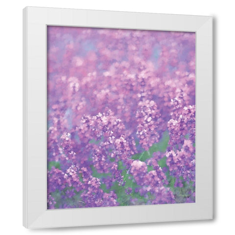 Purple I White Modern Wood Framed Art Print by Fay, Mela