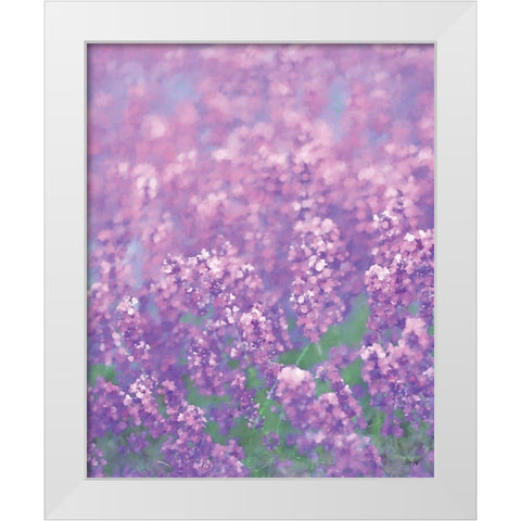 Purple I White Modern Wood Framed Art Print by Fay, Mela