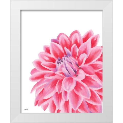 Chrysanthemum White Modern Wood Framed Art Print by Fay, Mela