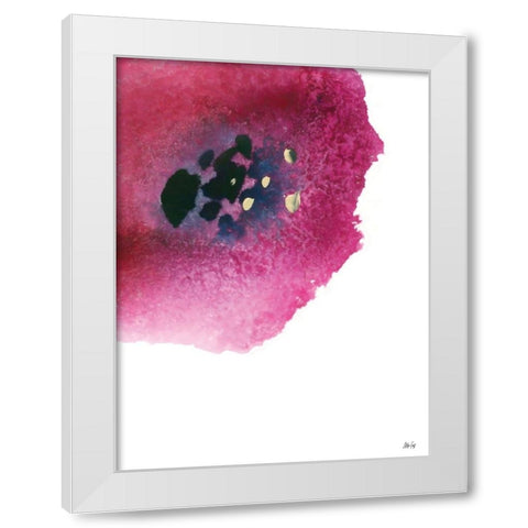 Poppy Painting White Modern Wood Framed Art Print by Fay, Mela