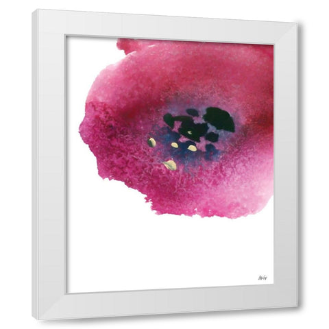 Poppy Painting II White Modern Wood Framed Art Print by Fay, Mela