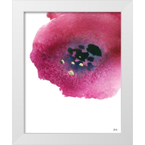 Poppy Painting II White Modern Wood Framed Art Print by Fay, Mela