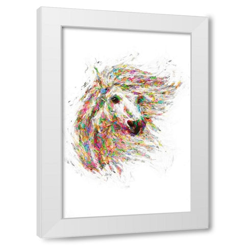 Horse in Color II White Modern Wood Framed Art Print by Fay, Mela