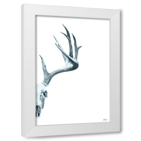 Antlers II White Modern Wood Framed Art Print by Fay, Mela