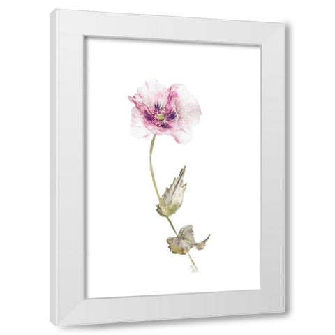 Floral I White Modern Wood Framed Art Print by Fay, Mela