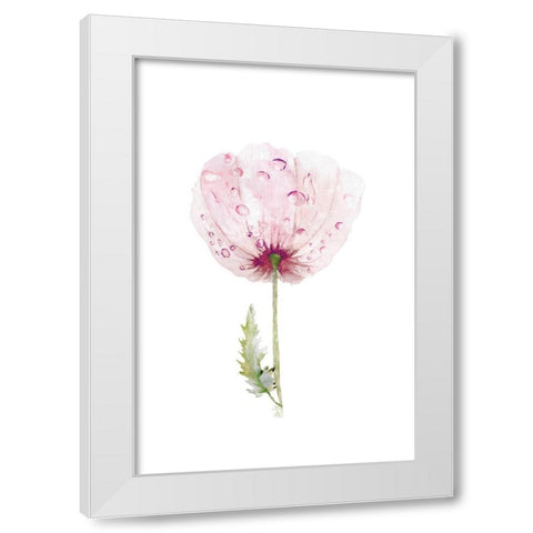 Floral II White Modern Wood Framed Art Print by Fay, Mela