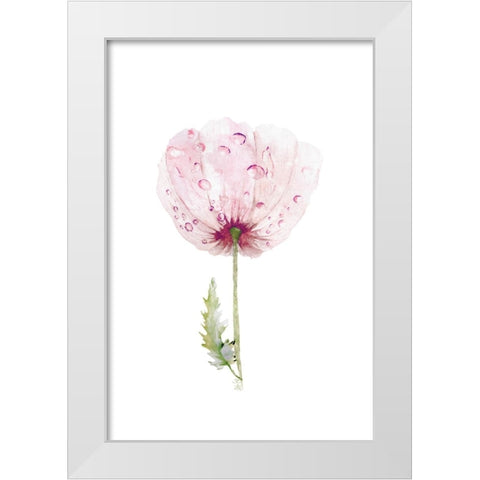Floral II White Modern Wood Framed Art Print by Fay, Mela