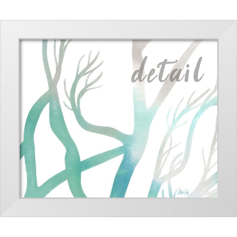 Detail Tree White Modern Wood Framed Art Print by Fay, Mela