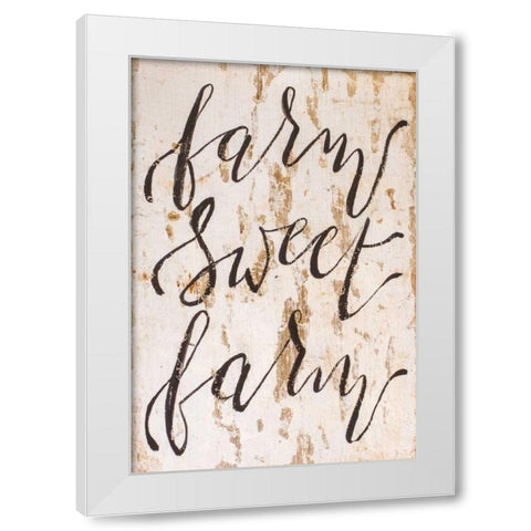 Farm Sweet Farm White Modern Wood Framed Art Print by Strong, Molly Susan