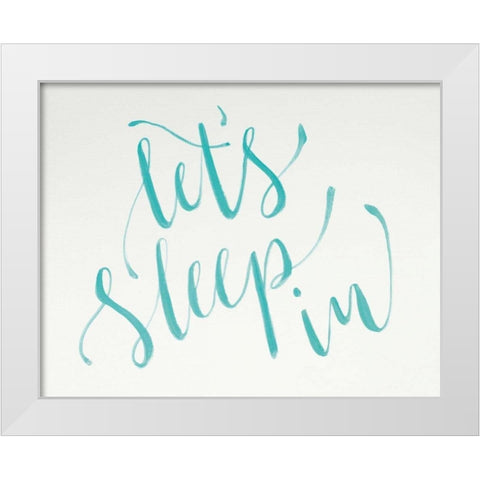Sleep In White Modern Wood Framed Art Print by Strong, Molly Susan