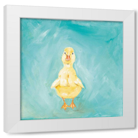 Duckling White Modern Wood Framed Art Print by Strong, Molly Susan