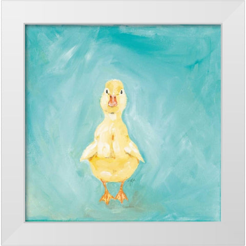 Duckling White Modern Wood Framed Art Print by Strong, Molly Susan