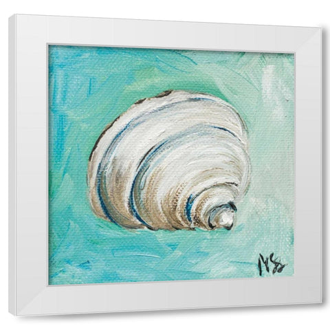 Shell White Modern Wood Framed Art Print by Strong, Molly Susan