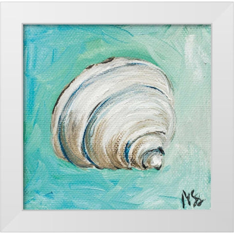 Shell White Modern Wood Framed Art Print by Strong, Molly Susan