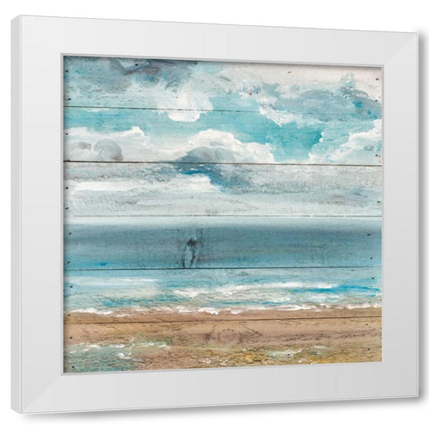 Ocean View III White Modern Wood Framed Art Print by Strong, Molly Susan