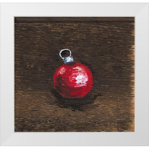 Red Bulb White Modern Wood Framed Art Print by Strong, Molly Susan