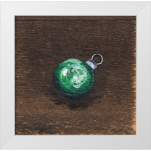 Green Bulb White Modern Wood Framed Art Print by Strong, Molly Susan