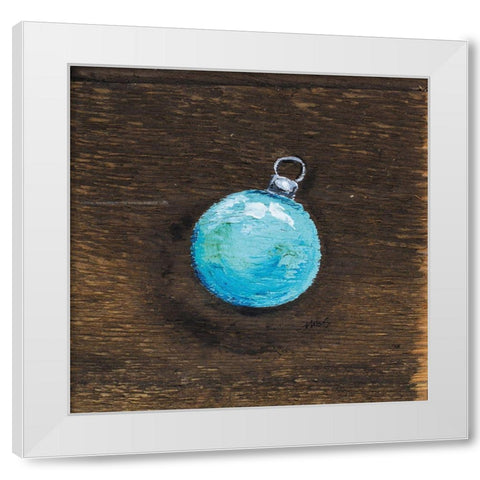 Blue Bulb White Modern Wood Framed Art Print by Strong, Molly Susan