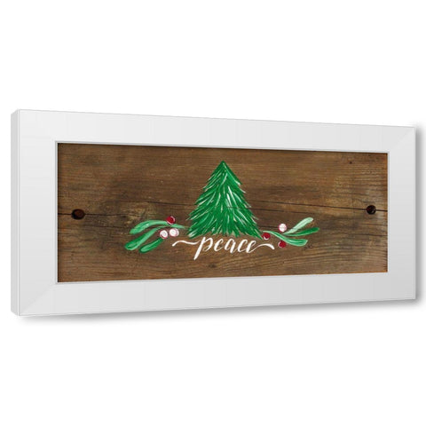 Peace White Modern Wood Framed Art Print by Strong, Molly Susan