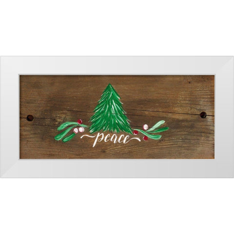 Peace White Modern Wood Framed Art Print by Strong, Molly Susan