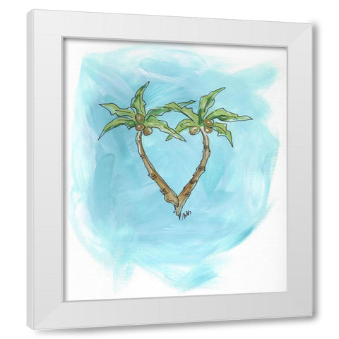 Palm Trees White Modern Wood Framed Art Print by Strong, Molly Susan