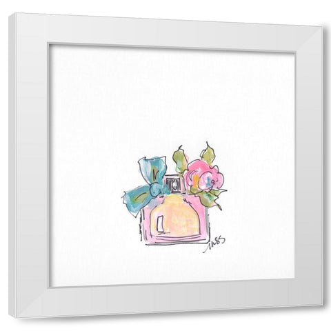 Perfume I White Modern Wood Framed Art Print by Strong, Molly Susan
