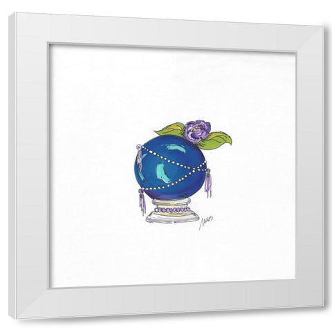 Crystal Ball White Modern Wood Framed Art Print by Strong, Molly Susan