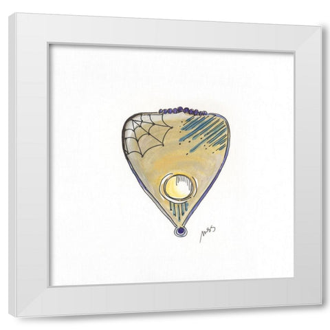 Cursor White Modern Wood Framed Art Print by Strong, Molly Susan