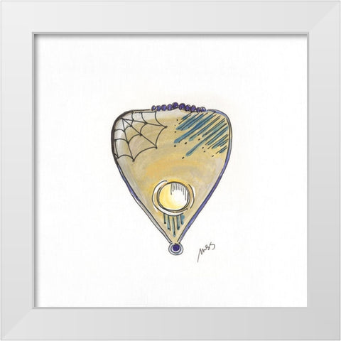 Cursor White Modern Wood Framed Art Print by Strong, Molly Susan