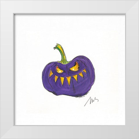 Jack O IV White Modern Wood Framed Art Print by Strong, Molly Susan