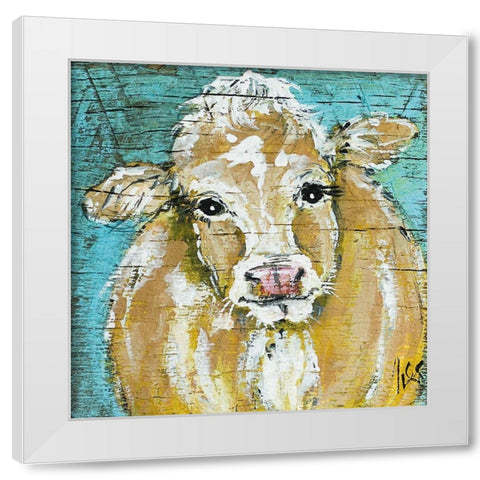 Blondie White Modern Wood Framed Art Print by Strong, Molly Susan