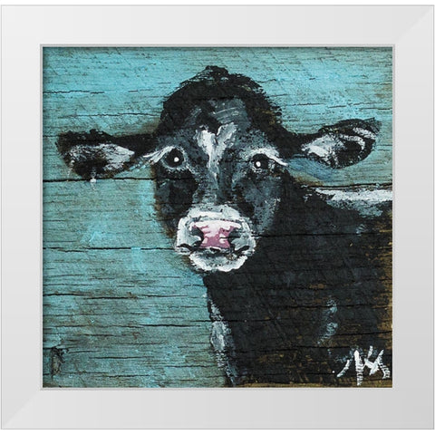 Black Beauty White Modern Wood Framed Art Print by Strong, Molly Susan