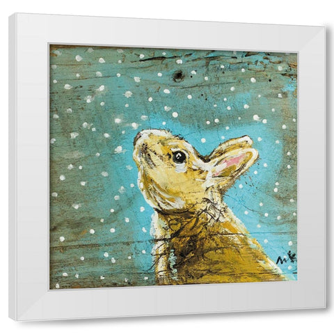 Bunny II White Modern Wood Framed Art Print by Strong, Molly Susan