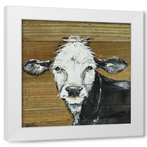 Black and White Cookie White Modern Wood Framed Art Print by Strong, Molly Susan
