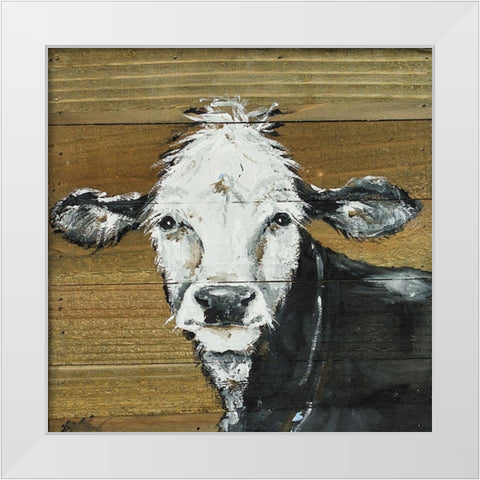 Black and White Cookie White Modern Wood Framed Art Print by Strong, Molly Susan