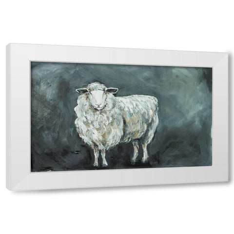 Sheep II White Modern Wood Framed Art Print by Strong, Molly Susan