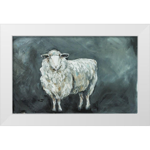 Sheep II White Modern Wood Framed Art Print by Strong, Molly Susan