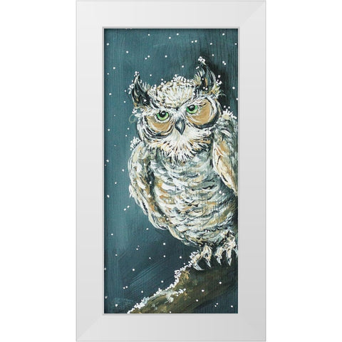 Snowy Owl White Modern Wood Framed Art Print by Strong, Molly Susan