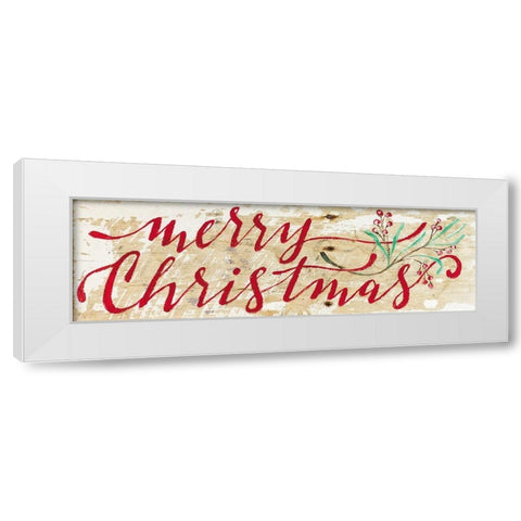 Merry Christmas II White Modern Wood Framed Art Print by Strong, Molly Susan