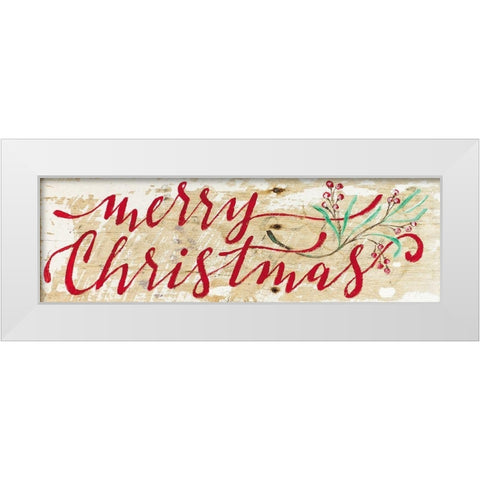 Merry Christmas II White Modern Wood Framed Art Print by Strong, Molly Susan