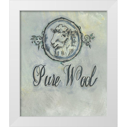 Pure Wool White Modern Wood Framed Art Print by Strong, Molly Susan