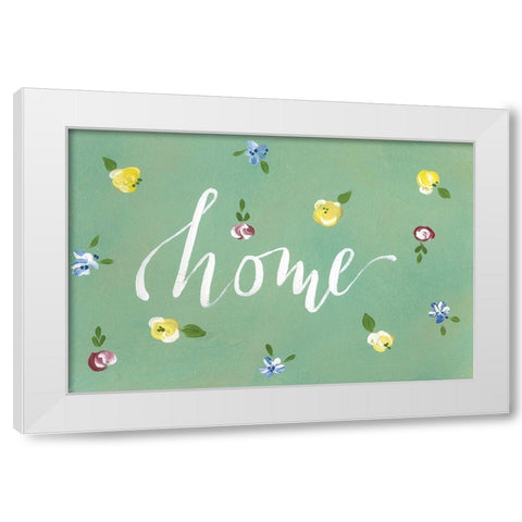 Home White Modern Wood Framed Art Print by Strong, Molly Susan