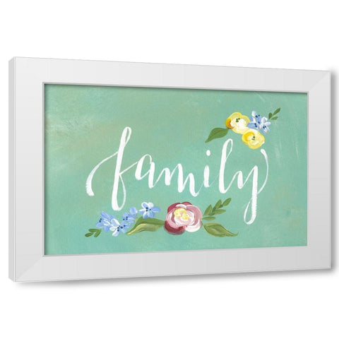 Family White Modern Wood Framed Art Print by Strong, Molly Susan