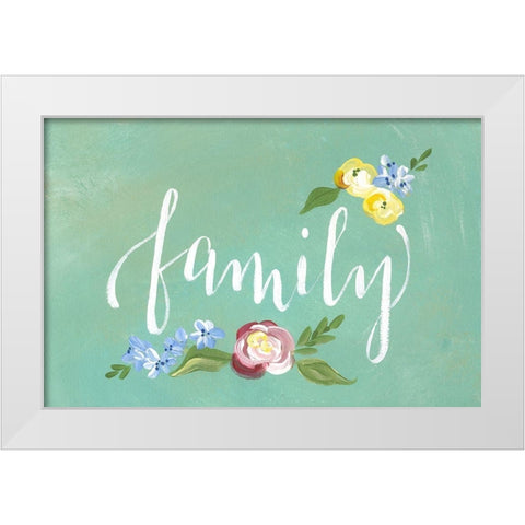 Family White Modern Wood Framed Art Print by Strong, Molly Susan