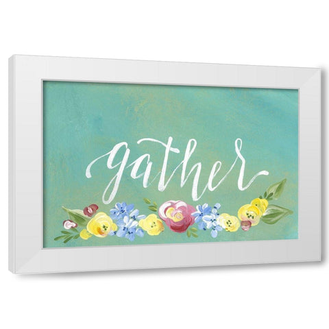 Gather White Modern Wood Framed Art Print by Strong, Molly Susan